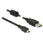 Delock Câble USB 2.0 avec noyau de ferrite USB A - Mini-USB B 1 m