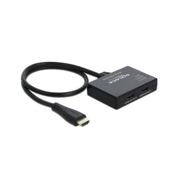 Delock Monitor Splitter, HDMI for 2X HDMI, 4K bis 60Hz, black  Delock Monitor Splitter, HDMI for 2X HDMI, 4K bis 60Hz, black