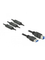 Delock USB3.2 Kabel, 15m, A-B, Schwarz, bis 5Gbps, mit Signalverstärker