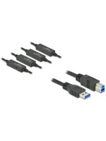 Delock USB3.2 Kabel, 20m, A-B, Schwarz, bis 5Gbps, mit Signalverstärker