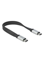 Delock USB3.2 Flachbandcable Typ-C 22cm, bis 10Gbps, black 
