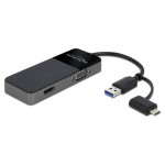 Delock Adaptateur USB 3.0; USB Type-C - HDMI; VGA 4K 30Hz