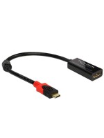 Displayport zu USB-C Monitor Adapter, DP-Buchse auf USB-C, schwarz, 4K/60Hz