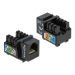 Delock Module Keystone RJ12 LSA Cat.3 UTP Socket, noir