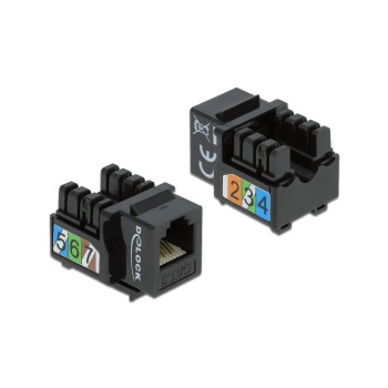 Delock Keystone Modul Cat.3, UTP, black , extern: RJ12 Buchse, Intern LSA Leiste Delock Keystone Modul Cat.3, UTP, black , extern: RJ12 Buchse, Intern LSA Leiste