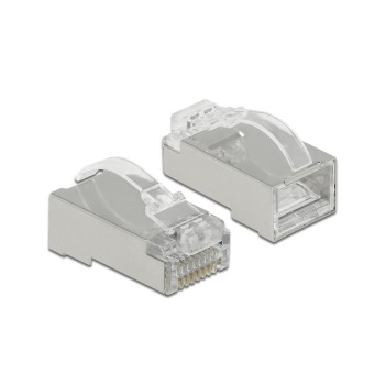 Delock RJ45 Connector Crimp+Cut+Curve plug Cat.6 STP 20 pieces Delock RJ45 Connector Crimp+Cut+Curve plug Cat.6 STP 20 pieces
