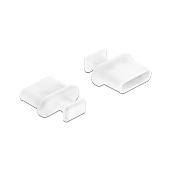 Delock USB-Typ-C Staubschutz, 10 Stück, Zum Schutz von USB-Ports, white,with Griff