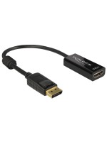 Monitoradapter DP for HDMI, passiv,4K, DP Stecker for HDMI Buchse , 20cm, black 