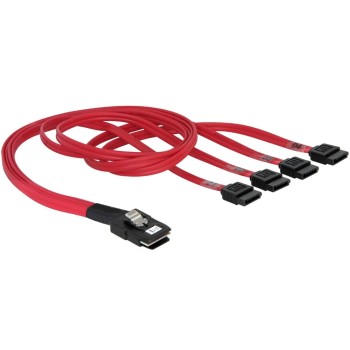 Delock HD-Mini SAS cable, SFF-8087 for 4x SATA 7 Pin, 0.5m Delock HD-Mini SAS cable, SFF-8087 for 4x SATA 7 Pin, 0.5m