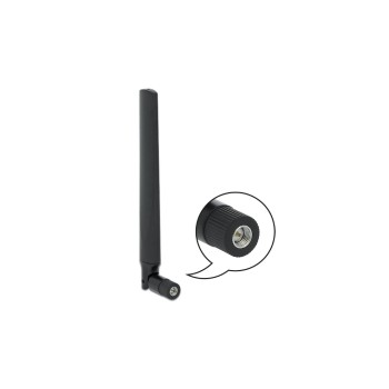 5G/LTE Antenne, SMA-Stecker-3.3-1.3dBi, omnidirektional, Kippgelenk, schwarz 5G/LTE Antenne, SMA-Stecker-3.3-1.3dBi, omnidirektional, Kippgelenk, schwarz