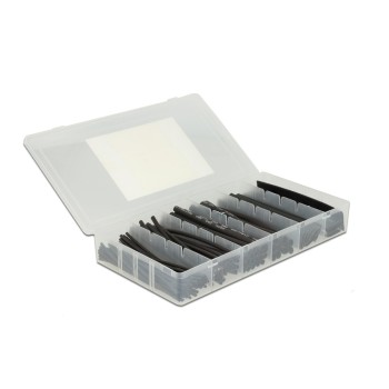 Delock Schrumpfschlauch, Sortimentsbox, 100-teilig, black  Delock Schrumpfschlauch, Sortimentsbox, 100-teilig, black