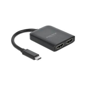 Monitor Splitter USB Typ-C  for 2X HDMI, 4K bis 30Hz, black , DP Alt Mode, MST, VXP Monitor Splitter USB Typ-C  for 2X HDMI, 4K bis 30Hz, black , DP Alt Mode, MST, VXP