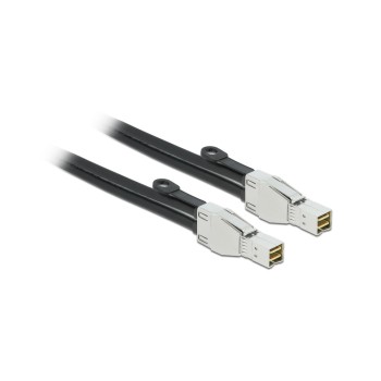Delock SFF-8674 auf SFF-8674 Mini-SAS HD, 1m, PCIe-V3, bis 32 Gbps, extern Delock SFF-8674 auf SFF-8674 Mini-SAS HD, 1m, PCIe-V3, bis 32 Gbps, extern