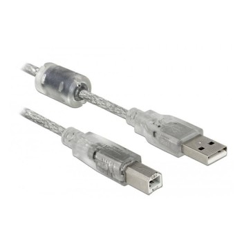 USB2-cable 0.5m A-B, Ferritkern, Geeignet for printer u. Scanner,transparent USB2-cable 0.5m A-B, Ferritkern, Geeignet for printer u. Scanner,transparent