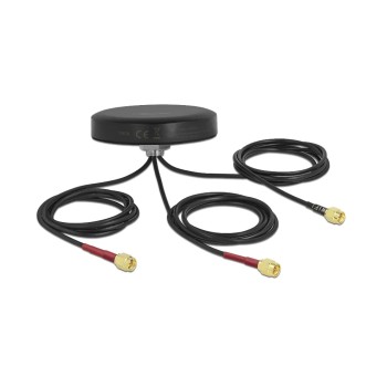 Delock LTE&WLAN-AC MIMO Antenne, 3xSMA, RG-174 1m black  Delock LTE&WLAN-AC MIMO Antenne, 3xSMA, RG-174 1m black