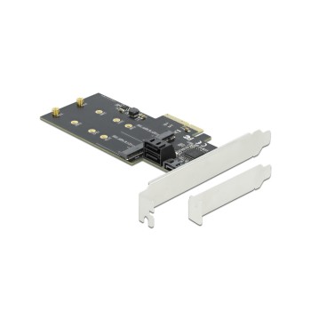 DeLock 3x SATA, 3x M.2 PCI-Ex2 Kontroller, inkl. Low Profile Soltblech, M.2 Key-B DeLock 3x SATA, 3x M.2 PCI-Ex2 Kontroller, inkl. Low Profile Soltblech, M.2 Key-B