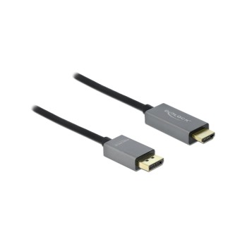 Delock DisplayPort - HDMI cable, HDR, 2m, black , Auflösung 3840x2160@60 Hz, aktiv Delock DisplayPort - HDMI cable, HDR, 2m, black , Auflösung 3840x2160@60 Hz, aktiv