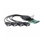 Delock Carte PCI Express 89938 4x RS-232 avec alimentation électrique