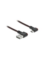 Delock USB2 cable A-MicroB gewinkelt, 0.5m, 90/270° gewinkelt, beidseitig einsteckbar