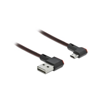 Delock USB2 cable A-MicroB gewinkelt, 1m, 90/270° gewinkelt, beidseitig einsteckbar Delock USB2 cable A-MicroB gewinkelt, 1m, 90/270° gewinkelt, beidseitig einsteckbar
