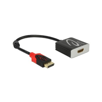 Delock DisplayPort Adapter, 4K bis 60HZ HDR, DisplayPort 1.4 for HDMI, aktiv Delock DisplayPort Adapter, 4K bis 60HZ HDR, DisplayPort 1.4 for HDMI, aktiv
