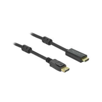 Delock DisplayPort - HDMI cable, 7m, black , Auflösung 3840x2160@60 Hz, aktiv Delock DisplayPort - HDMI cable, 7m, black , Auflösung 3840x2160@60 Hz, aktiv