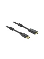 Delock DisplayPort - HDMI cable, 3m, black , Auflösung 3840x2160@60 Hz, aktiv