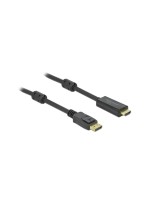 Delock DisplayPort - HDMI Kabel, 3m, Schwarz, Auflösung 3840x2160@60 Hz, aktiv