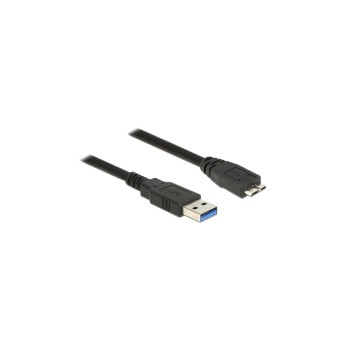 USB3.0 Kabel, A-Stecker zu Micro-B-Stecker, 1m, schwarz, 5Gbps USB3.0 Kabel, A-Stecker zu Micro-B-Stecker, 1m, schwarz, 5Gbps
