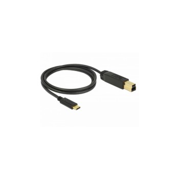 Delock USB3.1 cable C-Stecker - B-Stecker, 1m, 10Gbps, Gen2, black 