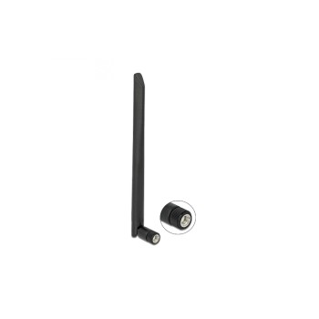 Delock WLAN Antenne, 5dbi, Kippgelenk, 20cm, RP-SMA, 2.4&5Ghz, gummiert, black  Delock WLAN Antenne, 5dbi, Kippgelenk, 20cm, RP-SMA, 2.4&5Ghz, gummiert, black