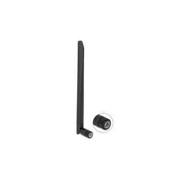 Delock WLAN Antenne, 5dbi, Kippgelenk, 20cm, RP-SMA, 5-5.8Ghz, gummiert, black  Delock WLAN Antenne, 5dbi, Kippgelenk, 20cm, RP-SMA, 5-5.8Ghz, gummiert, black
