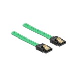 Delock SATA cable: 30cm Leuchteffekt grün, 6 Gbps, UV Leuchteffekt grün