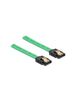 Delock SATA Kabel: 70cm Leuchteffekt grün, 6 Gbps, UV Leuchteffekt grün