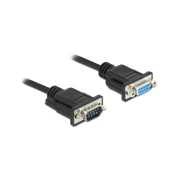 Seriell RS-232 sub-D9 Stecker-Buchse 1m, Null-Modem Seriell RS-232 sub-D9 Stecker-Buchse 1m, Null-Modem