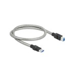 Delock Câble USB 3.1 Enveloppe métallique USB A - USB B 0.5 m