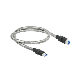 Delock USB3.2 cable, 50cm, A-B, Metalmantel, USB3.2 Gen1, 5Gbps Delock USB3.2 cable, 50cm, A-B, Metalmantel, USB3.2 Gen1, 5Gbps