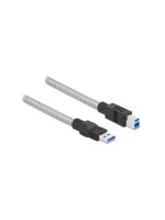 Delock USB3.2 cable, 1m, A-B, Metalmantel, USB3.2 Gen1, 5Gbps