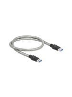 Delock USB3.2 cable, 50cm, A-A, Metalmantel, USB3.2 Gen1, 5Gbps