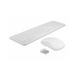 Delock Ensemble clavier-souris 12703 Sans fil Blanc