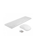 Delock USB keyboard and mouse Set, 2,4 GHz, cablelos white