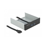 Delock Panneau frontal 2x USB-A pour la baie de 5.25