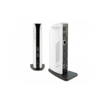 Delock 87771 Dockingstation mit USB Adapter, Dual HDMI Full-HD, USB 3.2, LAN, Audio Delock 87771 Dockingstation mit USB Adapter, Dual HDMI Full-HD, USB 3.2, LAN, Audio