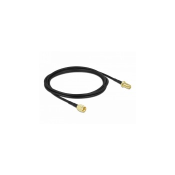 Delock WLAN-Antennencable, 0.99dB/m, RP-SMA Stecker-RP-SMA Buchse LMR/CFD100, 2m Delock WLAN-Antennencable, 0.99dB/m, RP-SMA Stecker-RP-SMA Buchse LMR/CFD100, 2m