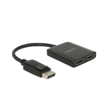 Delock DP 1.4 Splitter,1x DP for 2xHDMI, MST, 4K bis 30Hz, black , DP Alternate Mode Delock DP 1.4 Splitter,1x DP for 2xHDMI, MST, 4K bis 30Hz, black , DP Alternate Mode