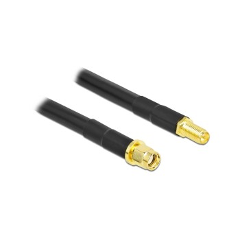Delock WLAN-Antennencable, 0.31dB/m, RP-SMA Stecker - RP-SMA Buchse CFD300, 1m Delock WLAN-Antennencable, 0.31dB/m, RP-SMA Stecker - RP-SMA Buchse CFD300, 1m
