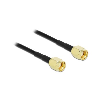 Delock WLAN-Antennencable, 0.99dB/m, RP-SMA Stecker - RP-SMA Stecker CFD100, 5m Delock WLAN-Antennencable, 0.99dB/m, RP-SMA Stecker - RP-SMA Stecker CFD100, 5m