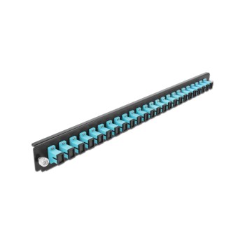DeLock 19Spleissbox FB 24Port SC,Aqua, 19Spleissbox zu DE,1HE,Aqua,482.6x44x44mm