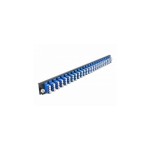 Delock Plaque de distribution Panneau avant 24 ports LC Quad OS2 SM bleu