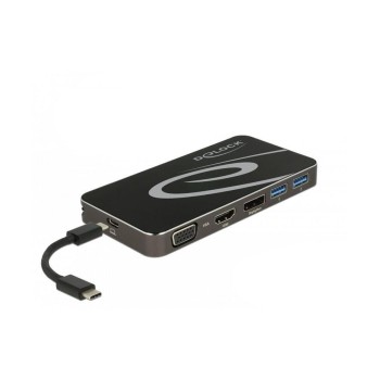 Delock Dockingstation USB Type-C 3.2, HDMI+ DP+ VGA 1080p, USB Hub + USB PD 3.0 Delock Dockingstation USB Type-C 3.2, HDMI+ DP+ VGA 1080p, USB Hub + USB PD 3.0